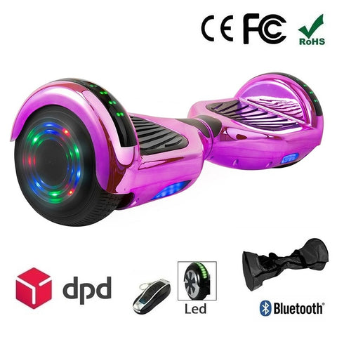 Chrome Purple 6.5" Led Wheel Hoverboard