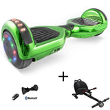 6.5" Chrome Segway Hoverboard + HoverKart BUNDLE DEAL